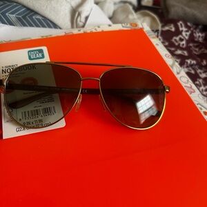 Gold Aviator Sunglasses